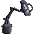 Cup-Holder Phone Mount with 360-Degree Adjustable Arm, Black Cradle and 8.7 cm Base Diameter — image 1