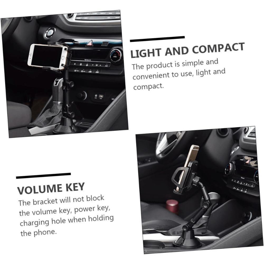 Cup-Holder Phone Mount with 360-Degree Adjustable Arm, Black Cradle and 8.7 cm Base Diameter — image 8
