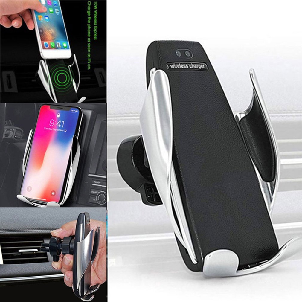 10W Car Wireless Charger with Phone Holder - Fast Induction Charging Mount
