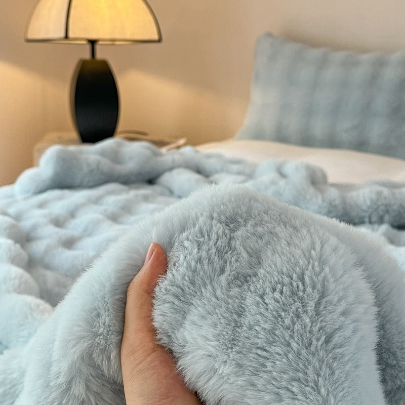 Light Luxury Rex Rabbit Fur Blanket Four Seasons