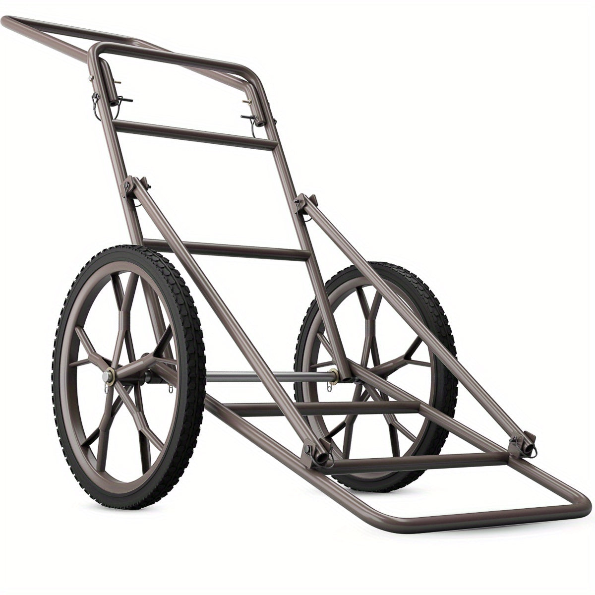 Deer Cart Folding Hunting Hauler Steel Frame 17" Wheels Utility Gear Dolly for Game & Tree Stand Transport — image 1