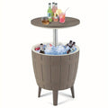Outdoor Cooler Bar Table 3-in-1, 10 Gal Ice Bucket, Coffee Table & Serving Station, All-Weather PP — image 3