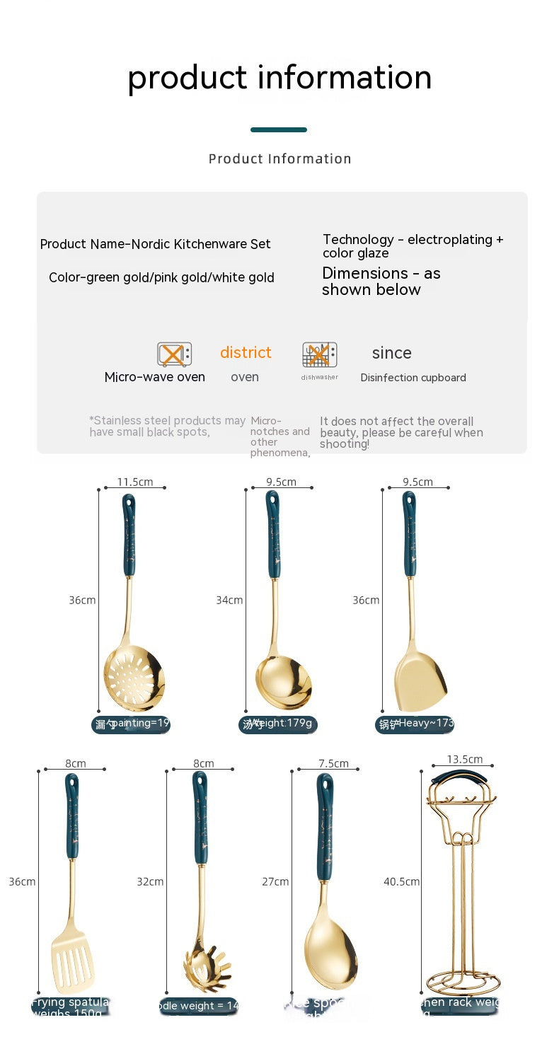 Non-magnetic Ceramic Cooking Spatula Set
