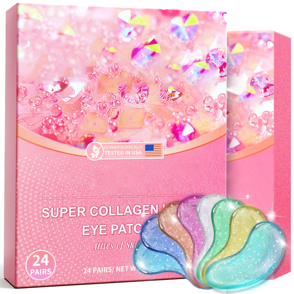 Multicolor Under-Eye Patch Set with Eight Pictured Colors and a Sealed 24-Pair Checkout Box — image 1
