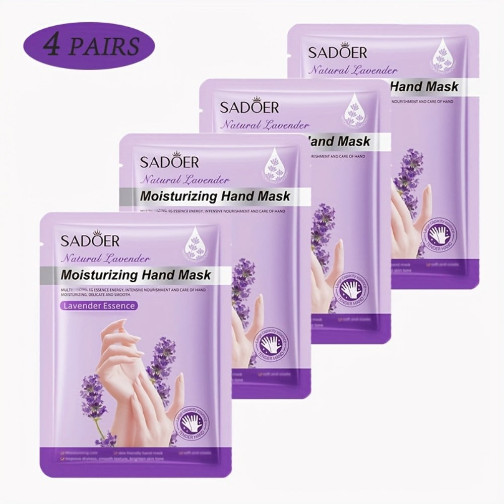 Moisturizing Hand Mask Gloves Glycerin & Lavender 4 & 8 Pairs – Natural Essential Oil Deep Hydrating Hand Spa Treatment — ima