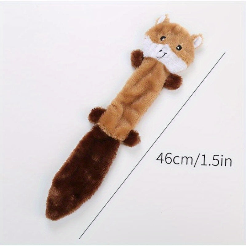 Dog Toy 3-Pack No-Stuffing Flat Plush Animals with Built-In Squeakers and Crinkle Layer for Small Medium Dogs — image 5