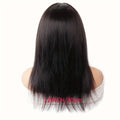 Glueless Straight Human Hair Wig 4x4 Lace Closure Pre-Plucked Natural Hairline Versatile Parting Natural Black 12-28 Inch Wom