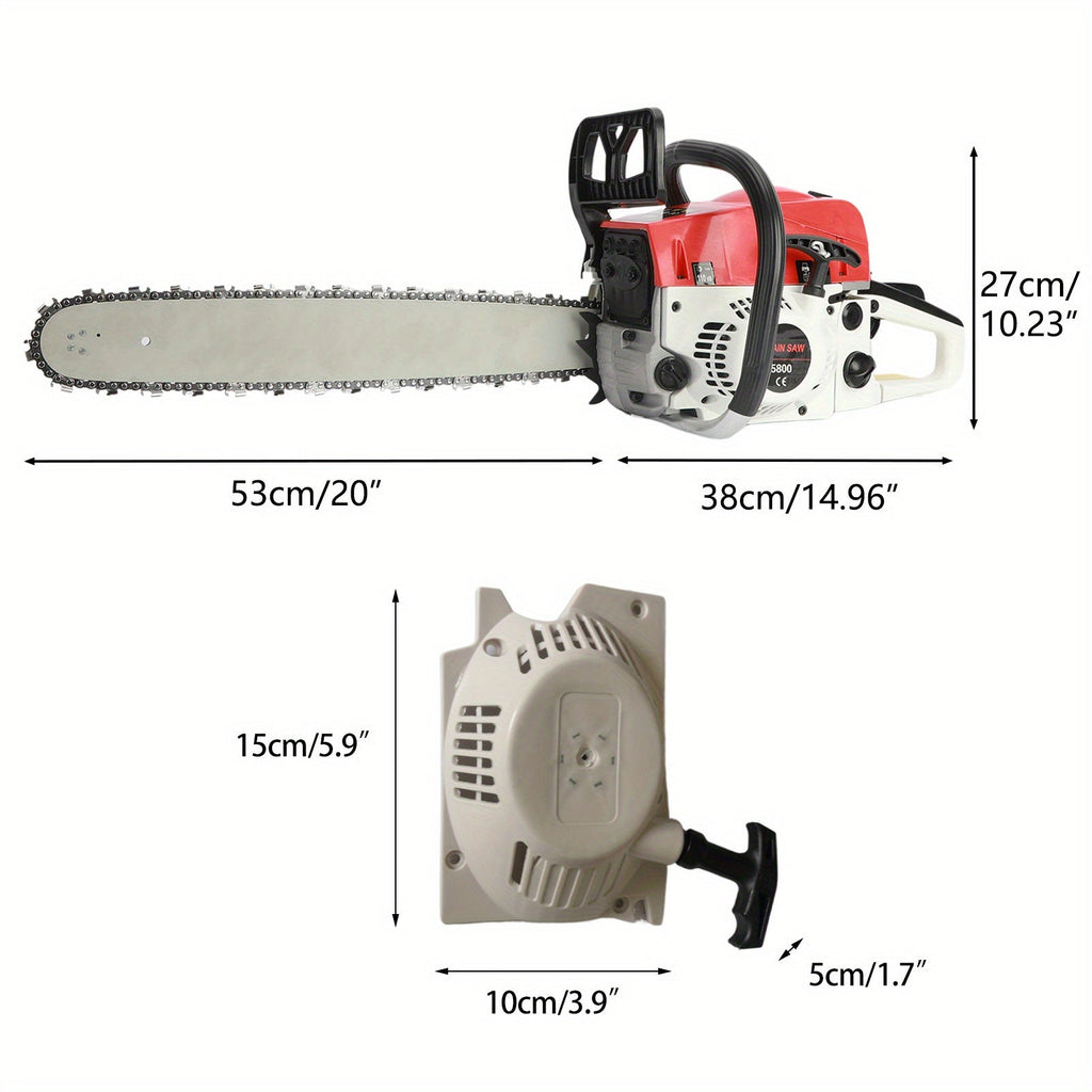 Gas Chainsaw, 2-Stroke Powerful Wood Cutting Logging Farm Ranch for Garden, Patio and Yard Use — image 4
