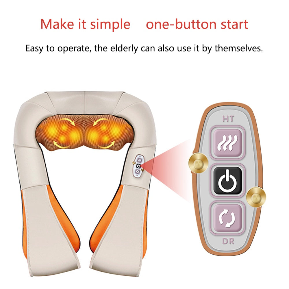 Neck Protection Kneading Heating Shoulder And Neck Massager