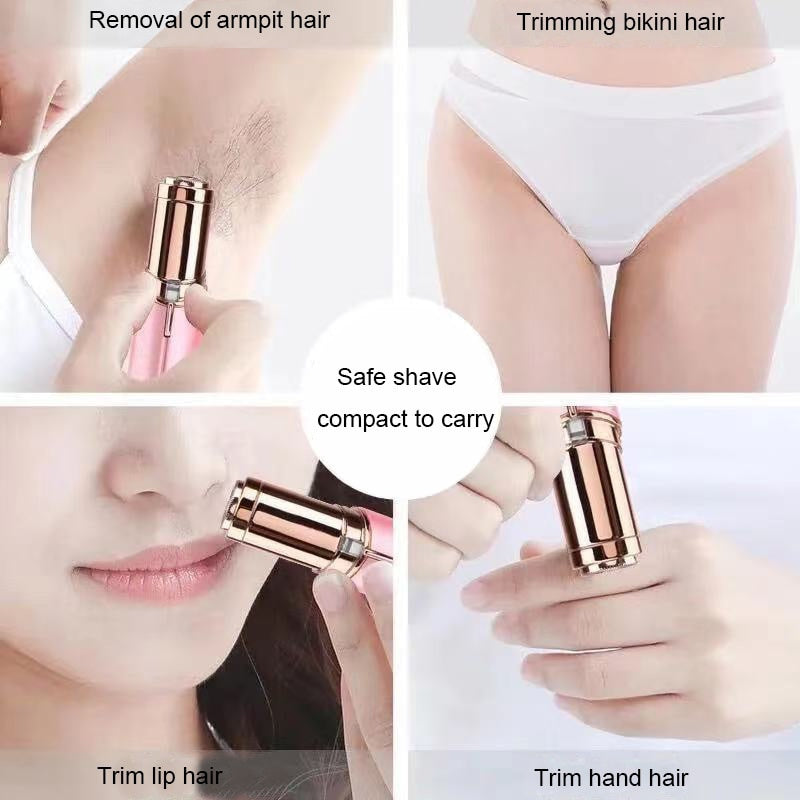Painless Electric Facial Epilator for Women – Face & Body Hair Remover for Upper Lip Chin Cheeks Peach Fuzz — image 3