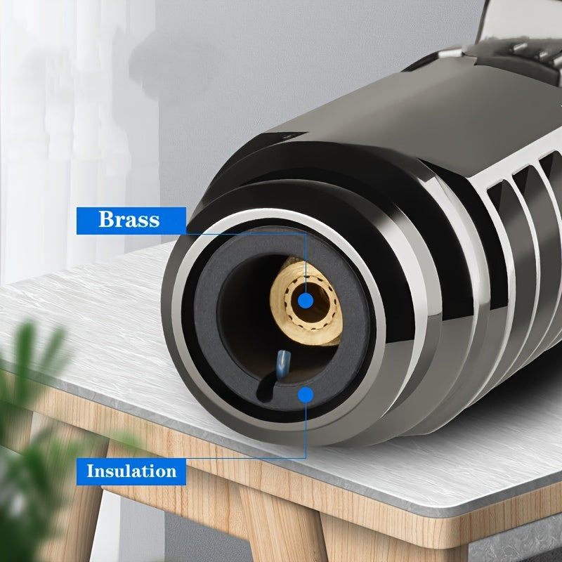 Blowtorch Jet Lighter 1800° Windproof, Zinc Alloy Butane Torch with Blue Flame for Welding, Outdoor Cooking — image 3