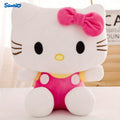 Plush Toy Kawaii Cat Doll with Pink or Blue Color Options, Bow Detail and Soft Fabric for Room Decor — image 1