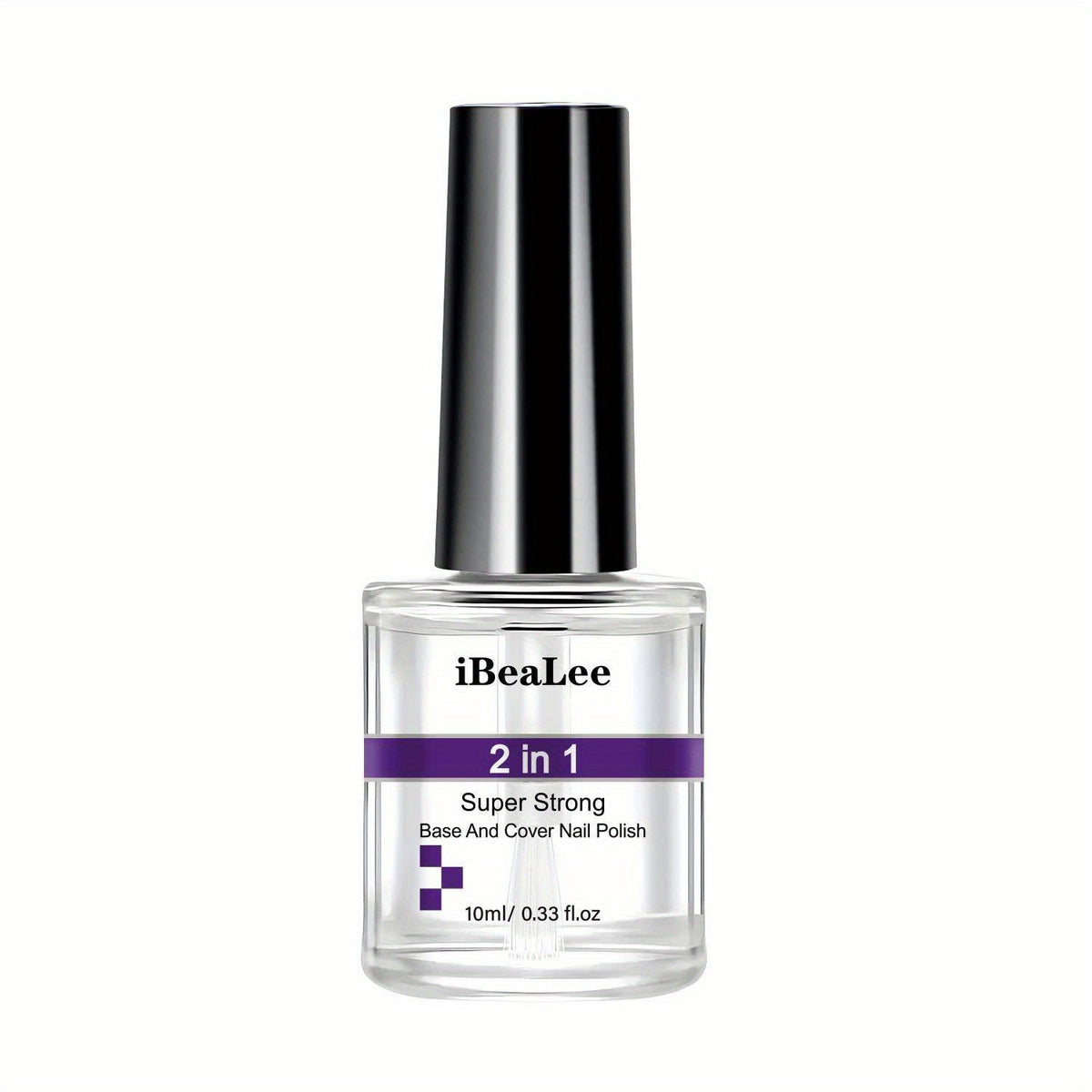 Base and Top Coat 2 in 1 Nail Polish 10ml with a Clear High Shine Finish for Home Manicures — image 15