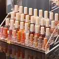 Acrylic Nail Polish Rack Holder 4-Tier Transparent Desktop Organizer Large Capacity Display Stand for Nail Studio Salon Home 