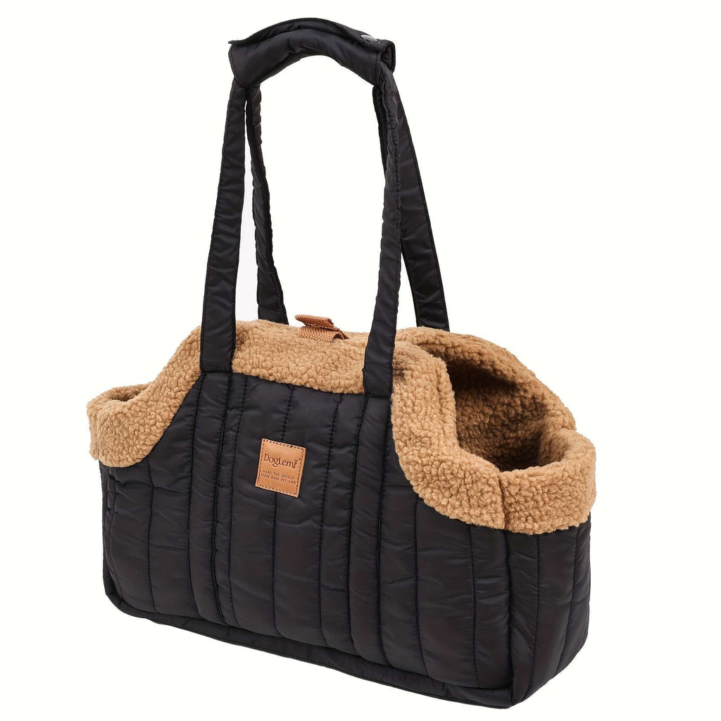 Quilted Open-Top Pet Carrier Tote with Plush-Look Trim, Two Long Handles and Six Color Options — image 15