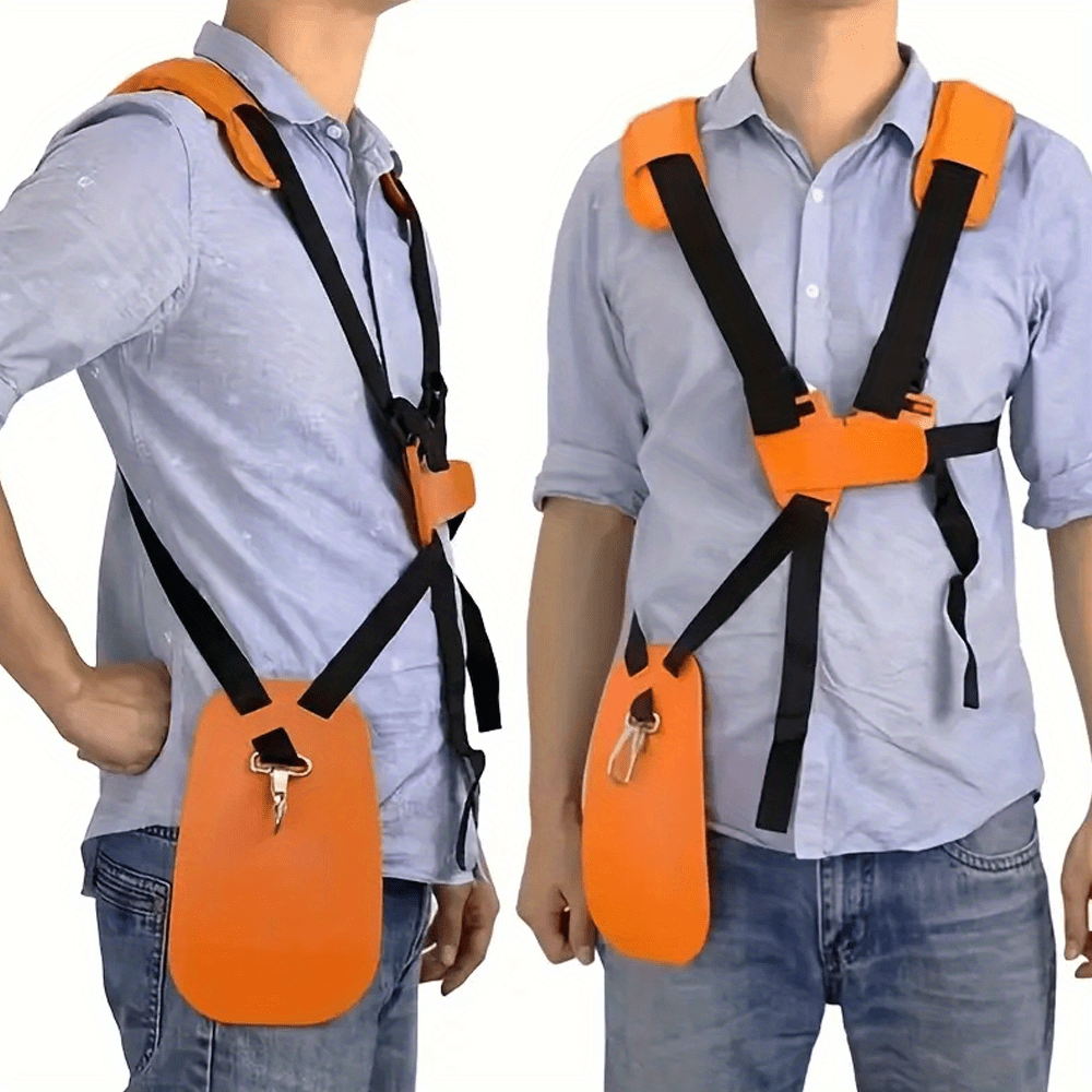 Lawn Mower Shoulder Strap Harness Adjustable Double Shoulder Belt for String Trimmer Brush Cutter Weed Eater Outdoor Garden P