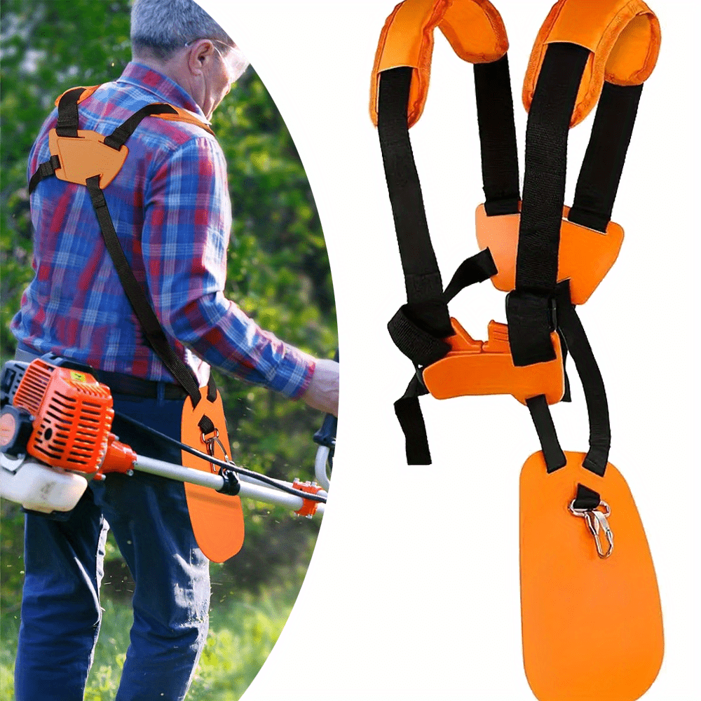 Lawn Mower Shoulder Strap Harness Adjustable Double Shoulder Belt for String Trimmer Brush Cutter Weed Eater Outdoor Garden P