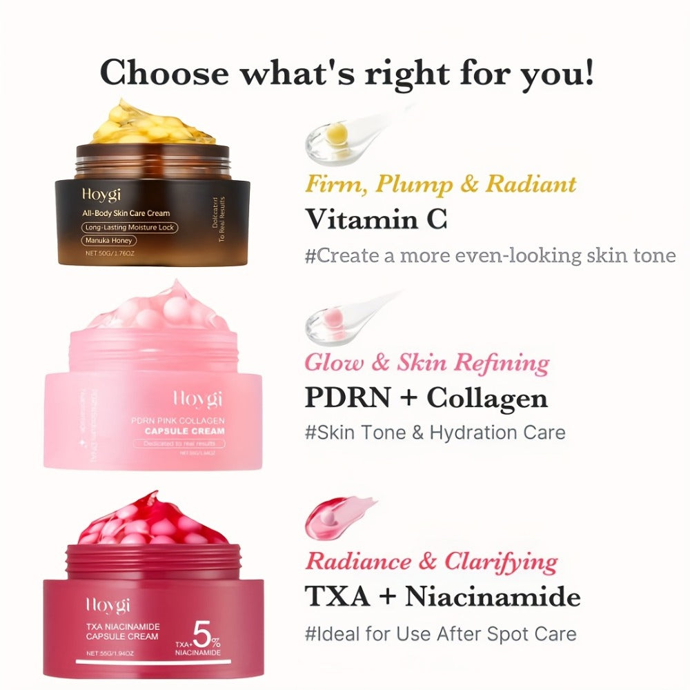 Face Cream PDRN Collagen Three-Piece Capsule Set with Vitamin C and Niacinamide for Day or Night Use — image 8