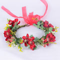 Flower Wreath Simulation Flower Leaves Hair Strap Photography Retro Hanfu Bridal Girl Flower Wreath Headwear - V.I.P Digital Presence