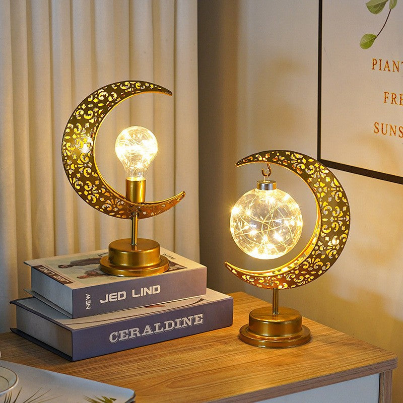 LED Modeling Lamp Creative Personality Iron Moon