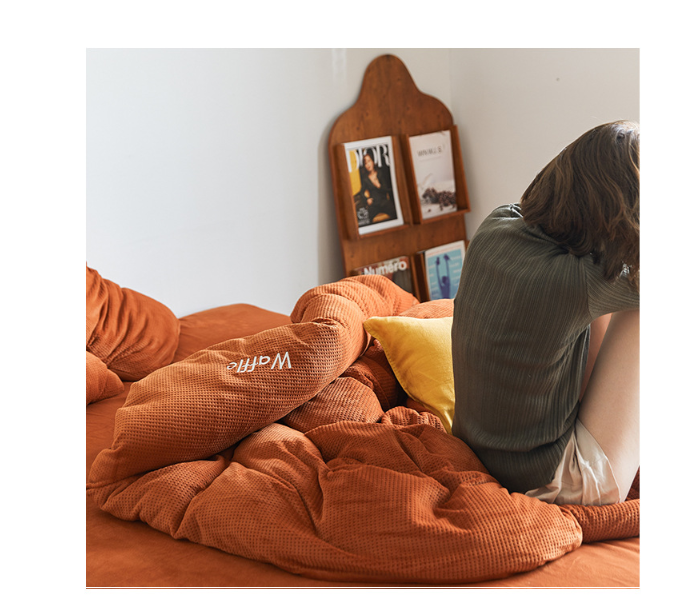 Milk Fleece Winter Reinforced Coral Fleece 4-piece Set