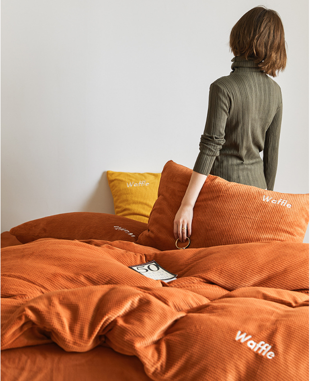 Milk Fleece Winter Reinforced Coral Fleece 4-piece Set