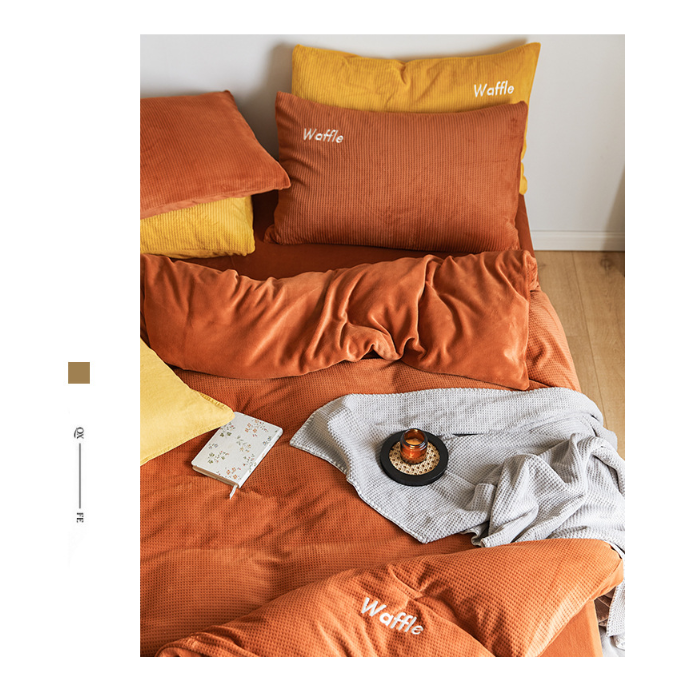 Milk Fleece Winter Reinforced Coral Fleece 4-piece Set