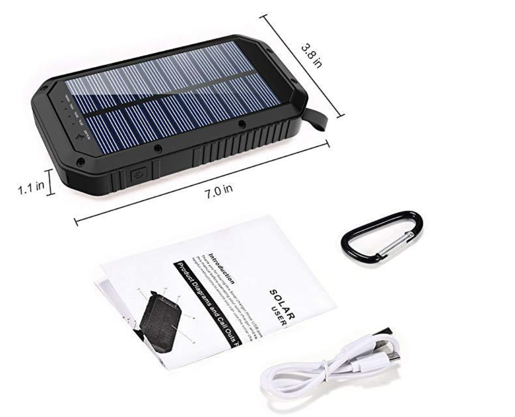 Wirelsess solar powerbank phone accessories torch