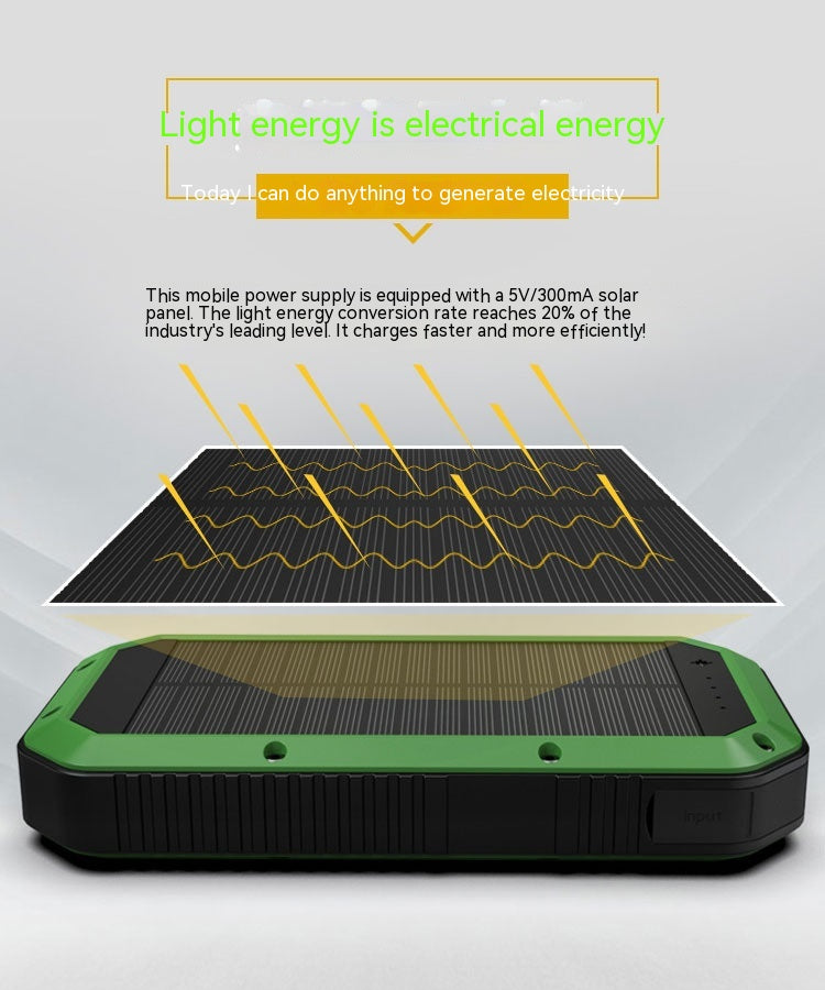 Wirelsess solar powerbank phone accessories torch