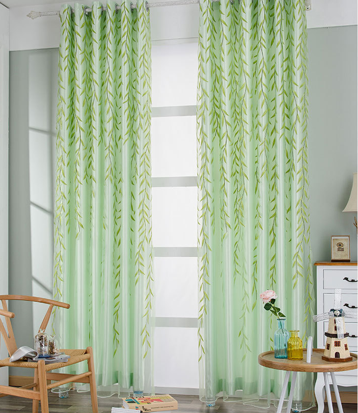 Exquisite Transparent Printed Curtains