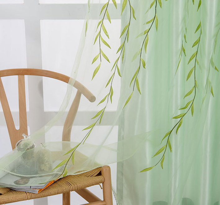 Exquisite Transparent Printed Curtains