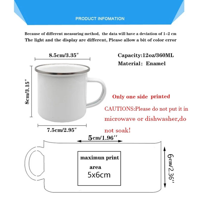 Caravan Printed Camper Mugs Camping Enamel Mug Adventure