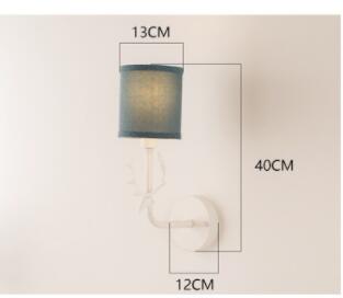 Modern Bedroom Bedside Aisle Wall Lamp Wrought Iron Antlers Living Room Hotel Lamps