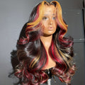 Lace Front Wig 28in Body Wave Highlight Style with 13x4 HD Lace, 180% Density, Combs and Strap — image 1