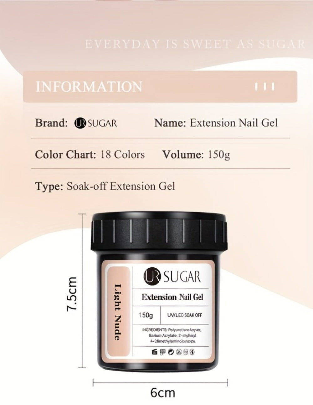 Malt Nude Hard Builder Gel for Nail Extensions and Overlays, 150g Jelly Formula Jar for UV or LED Lamp Curing — image 11