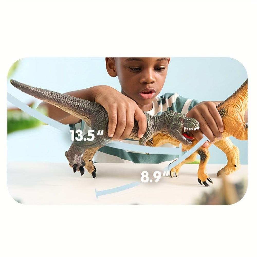 Toddler Dinosaur Figures with Educational Book, 6 Jumbo Realistic Dinosaur Toys for Toddlers 1+ Years — image 3