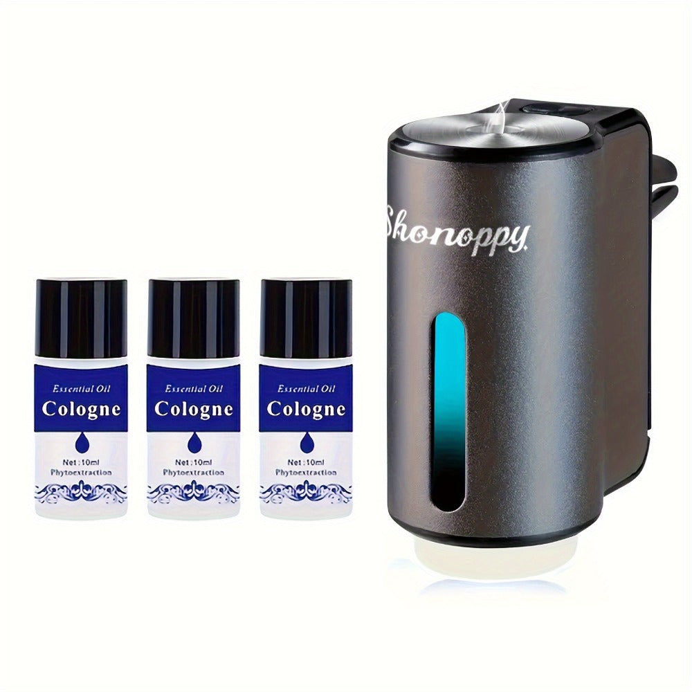 Car Air Freshener Aroma Diffuser with Essential Oils – USB Powered Smart Scent Diffuser for Car, 3/6/10/20 Bottles 0.34oz Ess