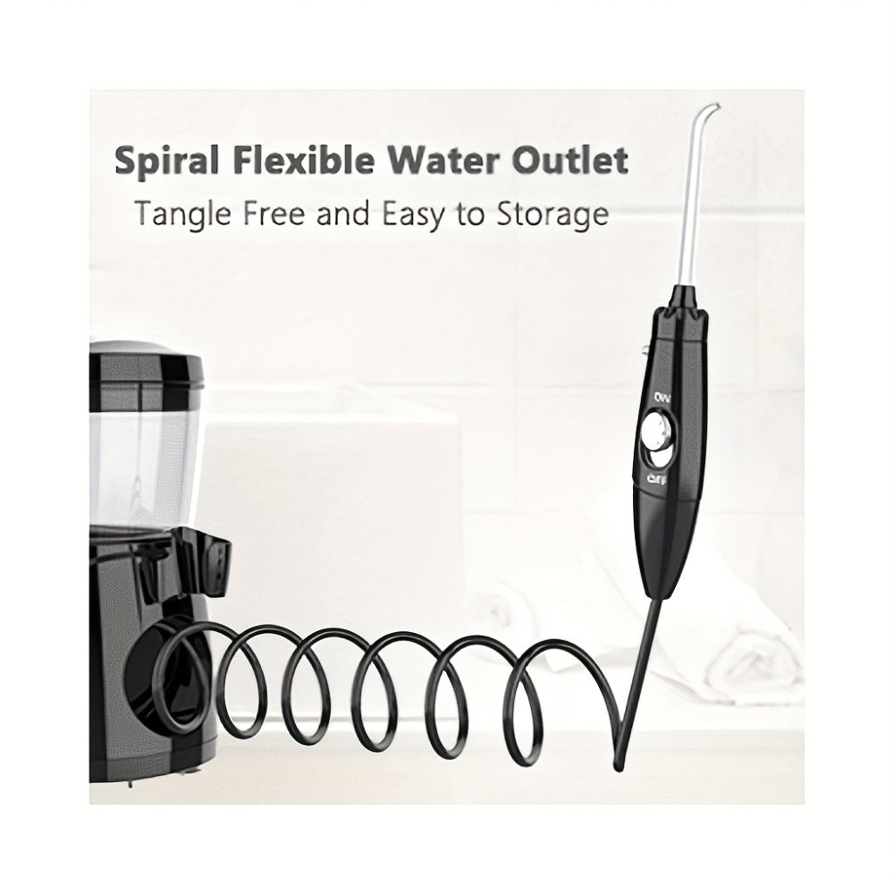 Water Flosser for Teeth & Braces 600ml Large Tank – 10 Adjustable Pressure Levels 8 Nozzles IPX4 Waterproof Professional Oral