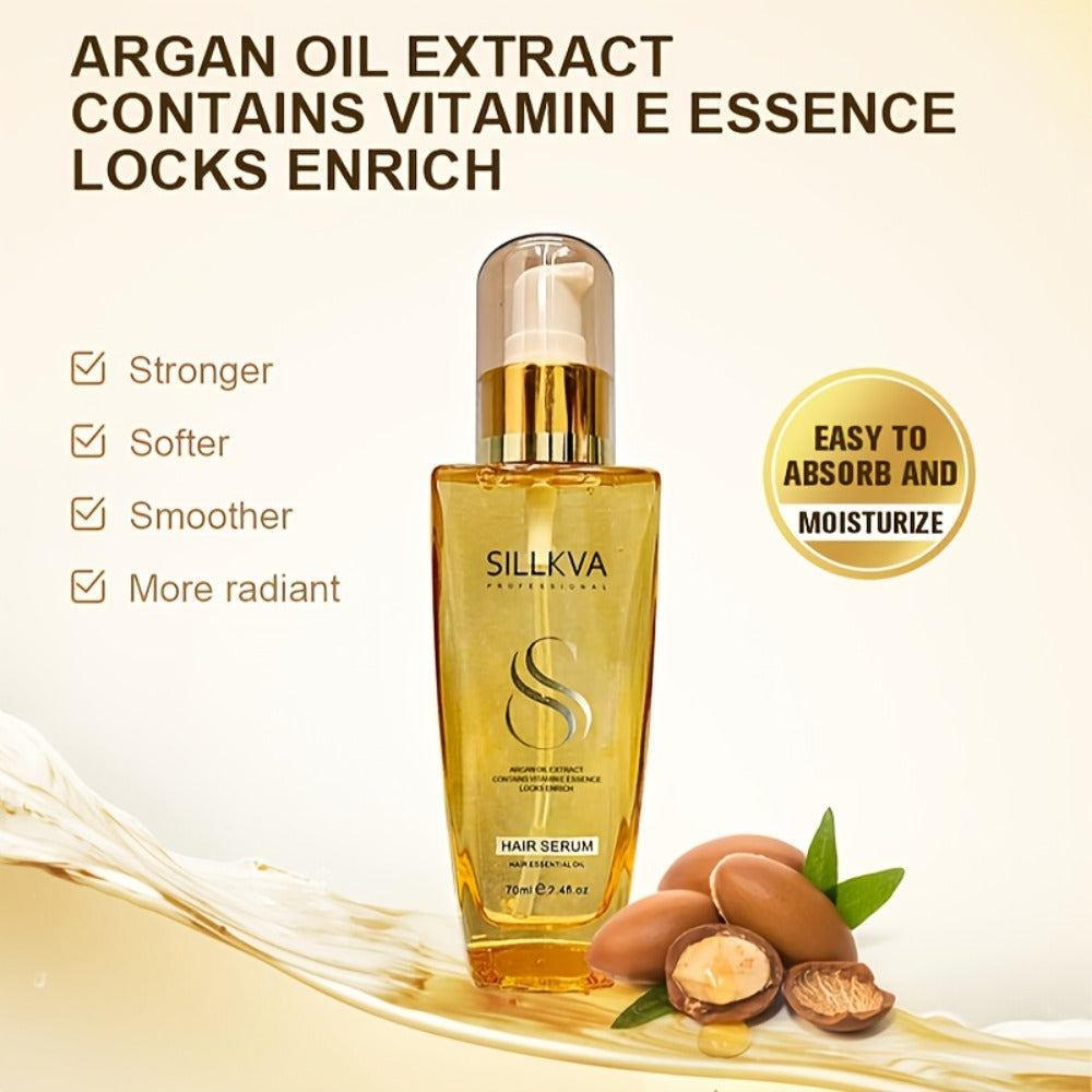 Extra Strength Argan Oil Hair Serum with Vitamin E – Deep Moisturizing Repair for Dry Frizzy Damaged Coarse Hair — image 7