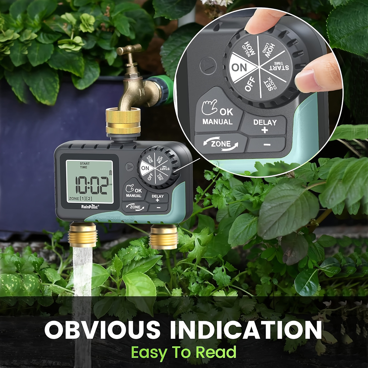 2-Zone Sprinkler Timer Programmable Faucet Irrigation Controller for Lawn & Yard, for Garden, Lawn and Yard Watering — image 