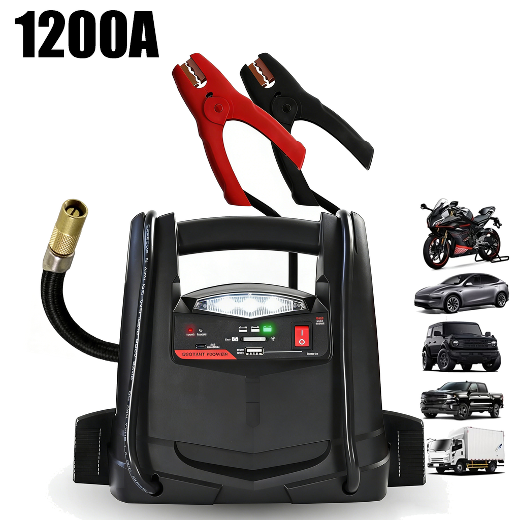 1200A Car Jump Starter and Power Station, 4-in-1 Solution, 150-PSI Air Compressor, 2.4A USB Charging: for 12V Sport — image 4