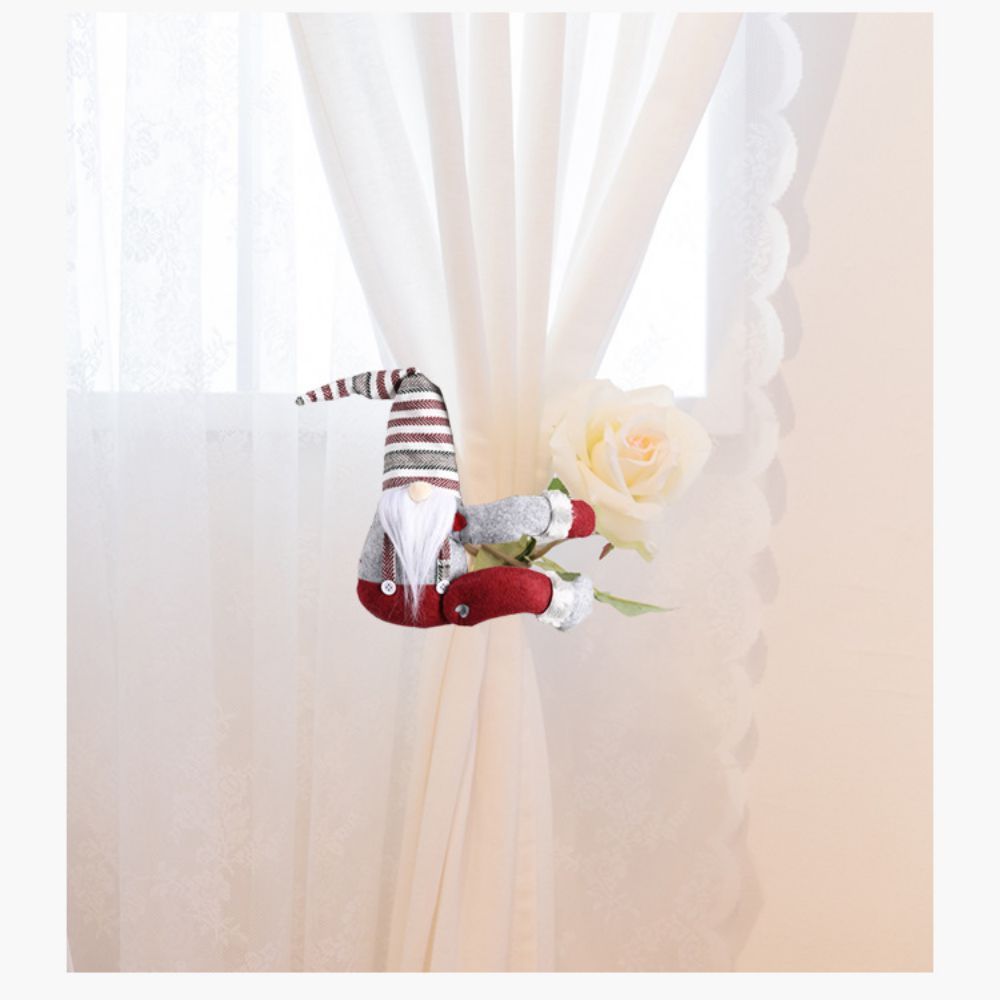 Festive Santa or Snowman Christmas Curtain Buckle Tieback