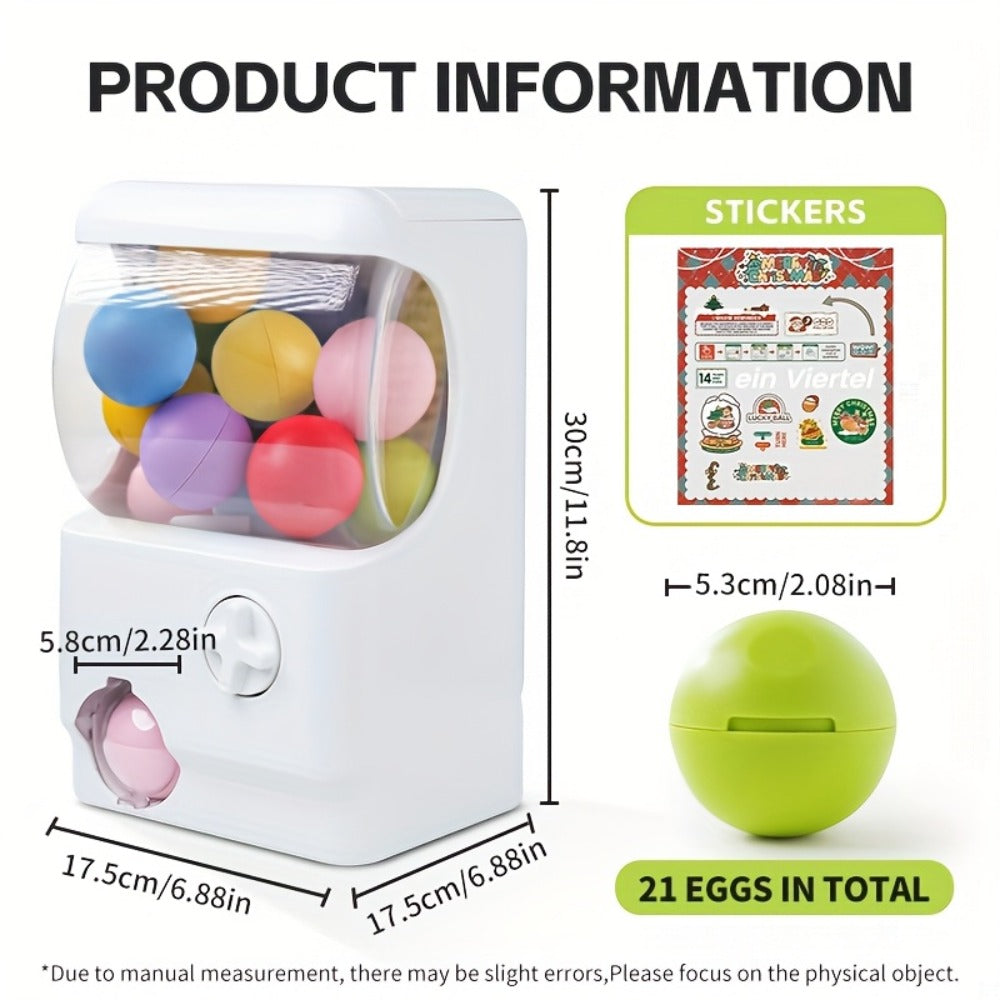 Gachapon Machine for Home, Mini Capsule Toy Vending Machine Novelty Gift for Kids Adults Couples Anniversary Birthday Party C