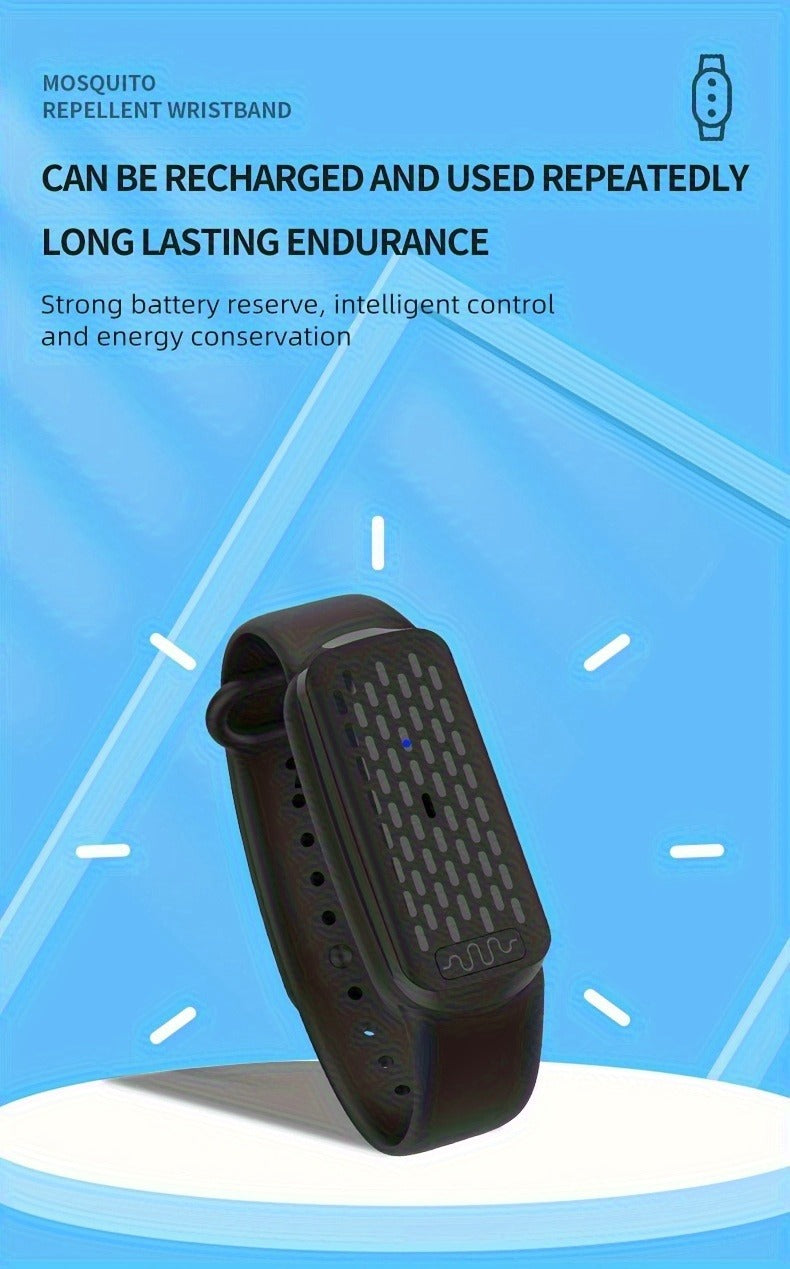 Mosquito Bracelet, Ultrasonic Soundwave Technology, USB Rechargeable, Wristband for Camping Outdoor Hiking Travel — image 15