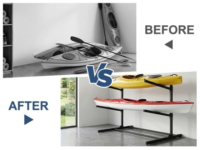 Kayak Storage Rack, Adjustable Stand for SUP, Canoe & Paddle Board, Wall, Dock & Freestanding, 400 lbs Capacity — image 19