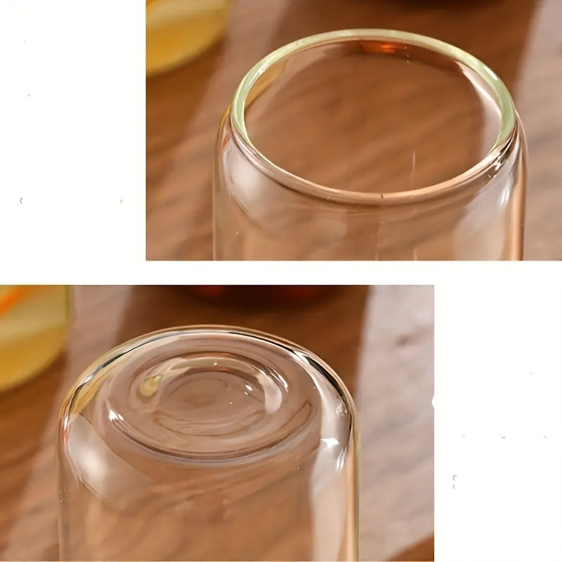 Drinking Glasses Set with Lid and Straw 550ml Oval Glass Cups 4 or 6 Piece, for Home Cooking, Dining and Outdoor Meals — imag