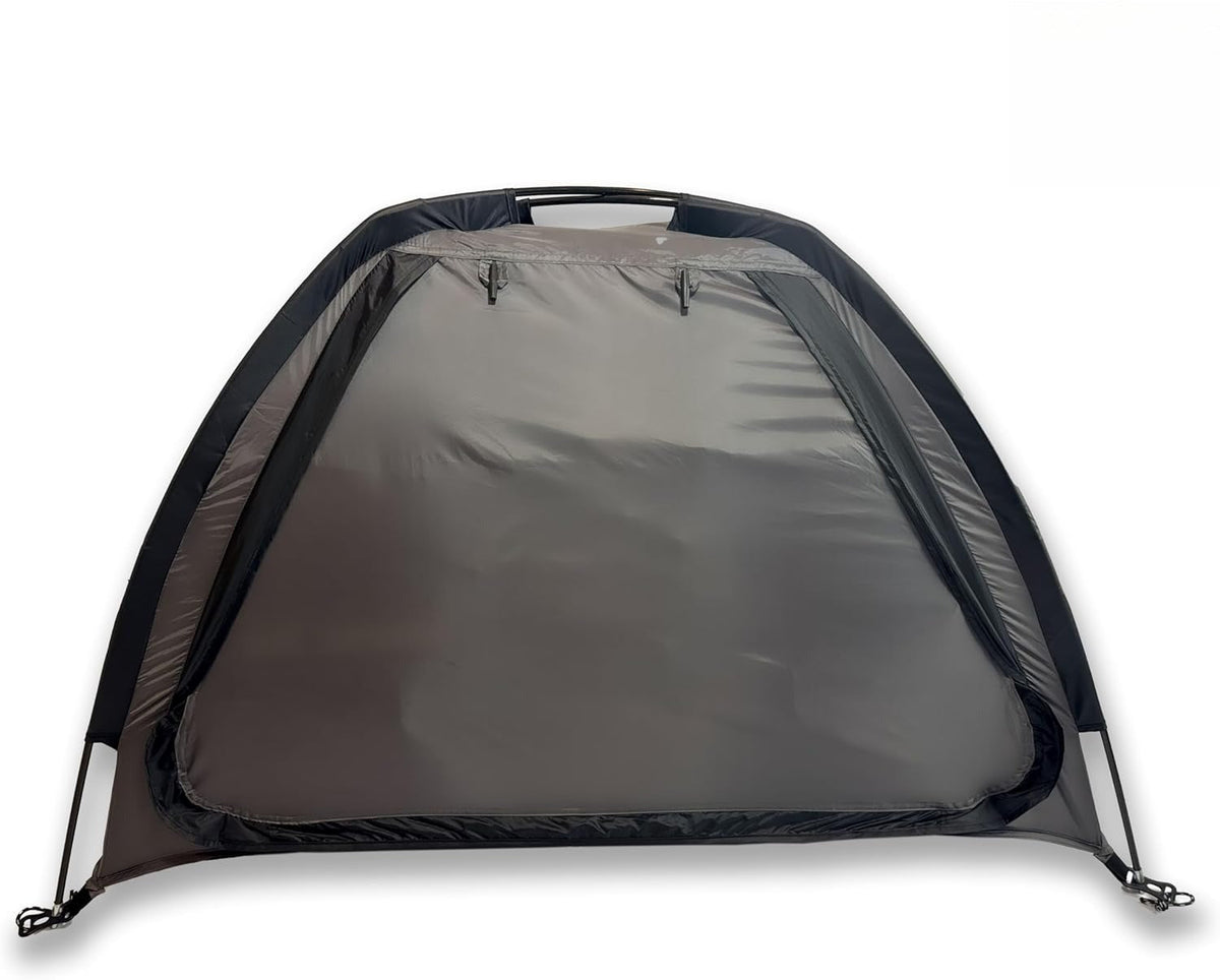 Camping Tent Organizer 9-Shelf with Zippered Flap – Hanging Storage Rack for Shoes, Gear & Dining, Fits Most Tents, Brown & G