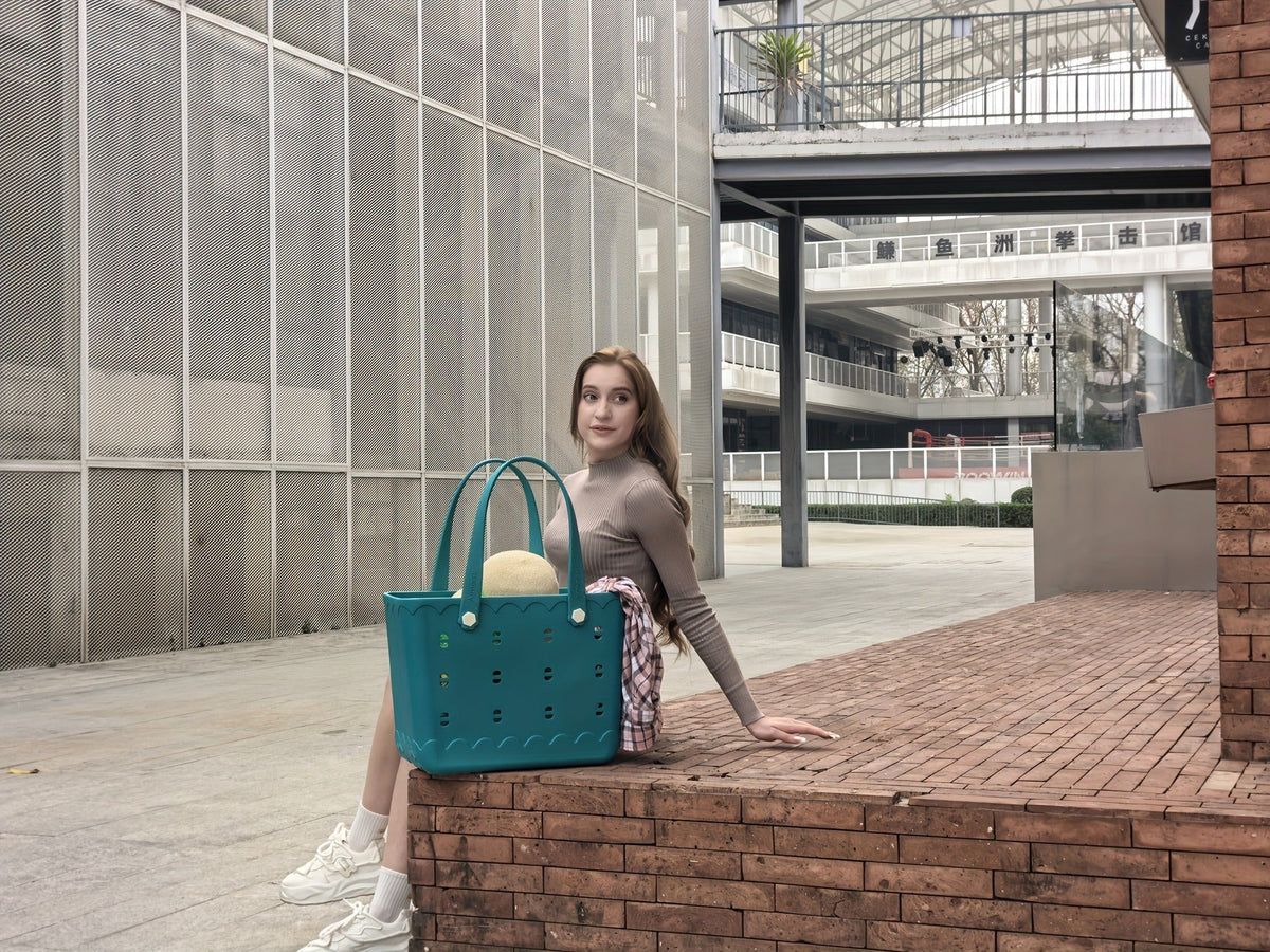 Beach Tote Bag for Women, Large Shoulder Handbag for Travel Vacation Fruits Flowers Drinks, M & L — image 22