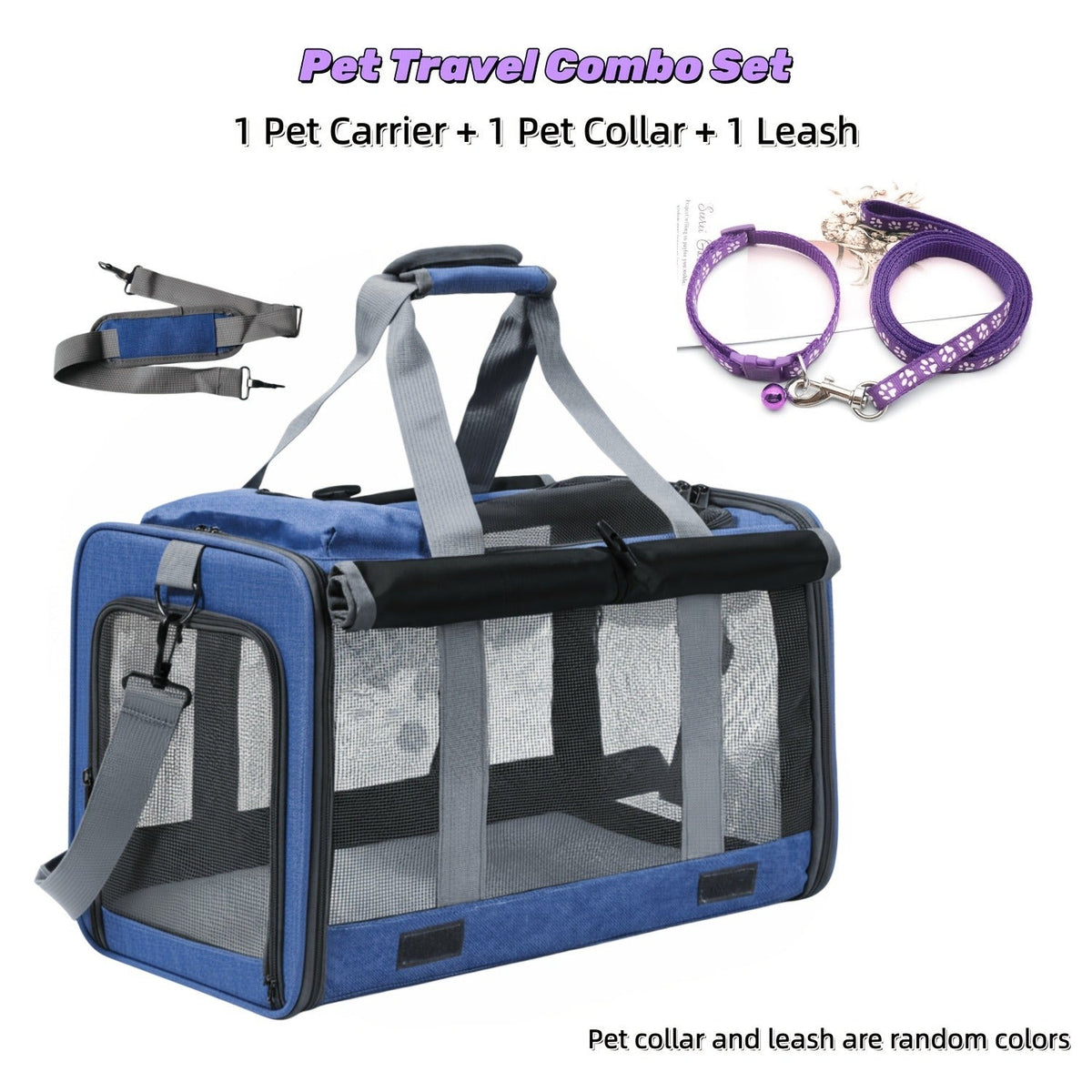 Soft-Sided Mesh-Panel Pet Carrier with Privacy Cover and Nine Color or Accessory Bundle Options — image 8