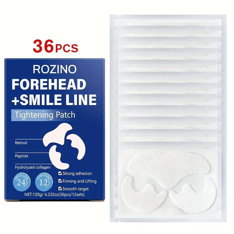 Retinol Peptide Face Patches 36pcs Anti-Wrinkle Hydrolyzed Collagen Lifting Treatment for Forehead & Smile Lines — image 11